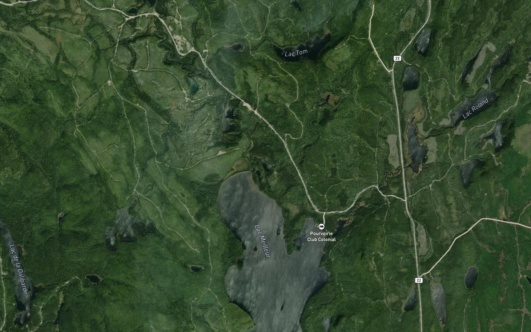 Satellite map of the Lac Bernard