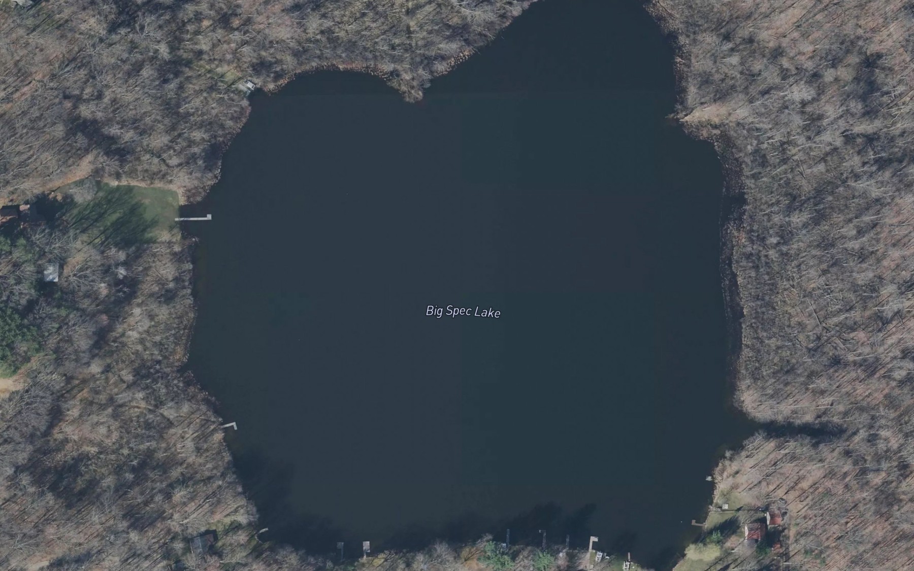 Satellite map of the Big Spec Lake