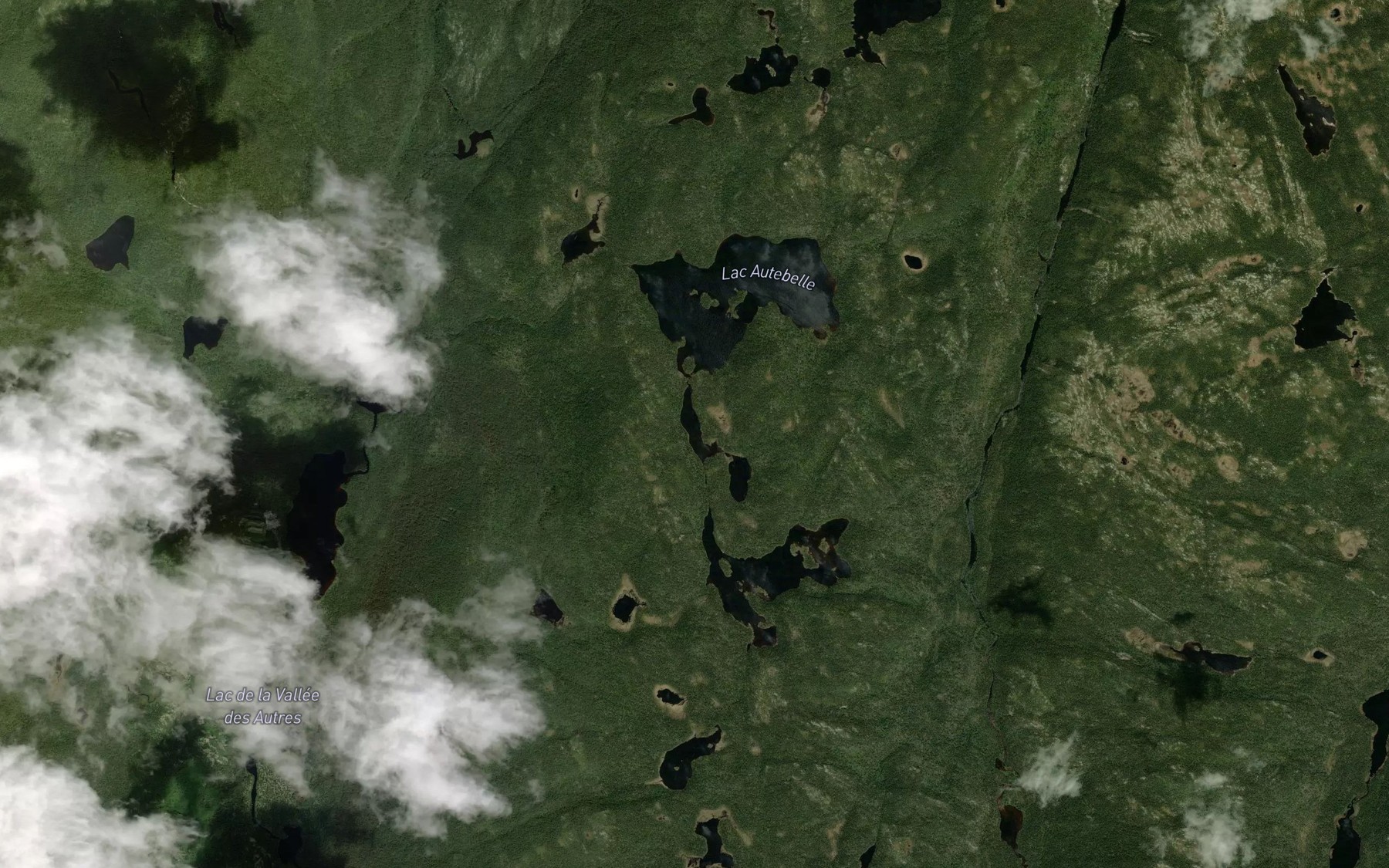 Satellite map of the Lac Sequel