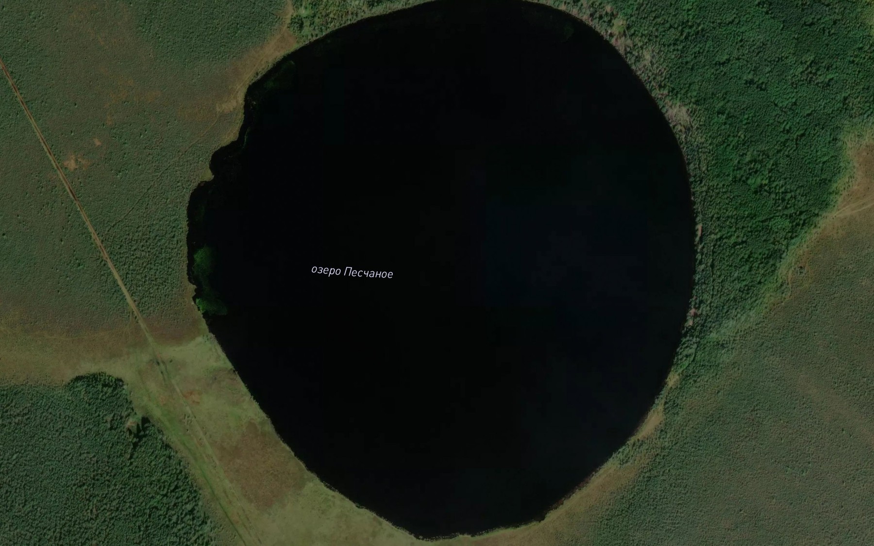 Satellite map of the Ozero Peschanoye