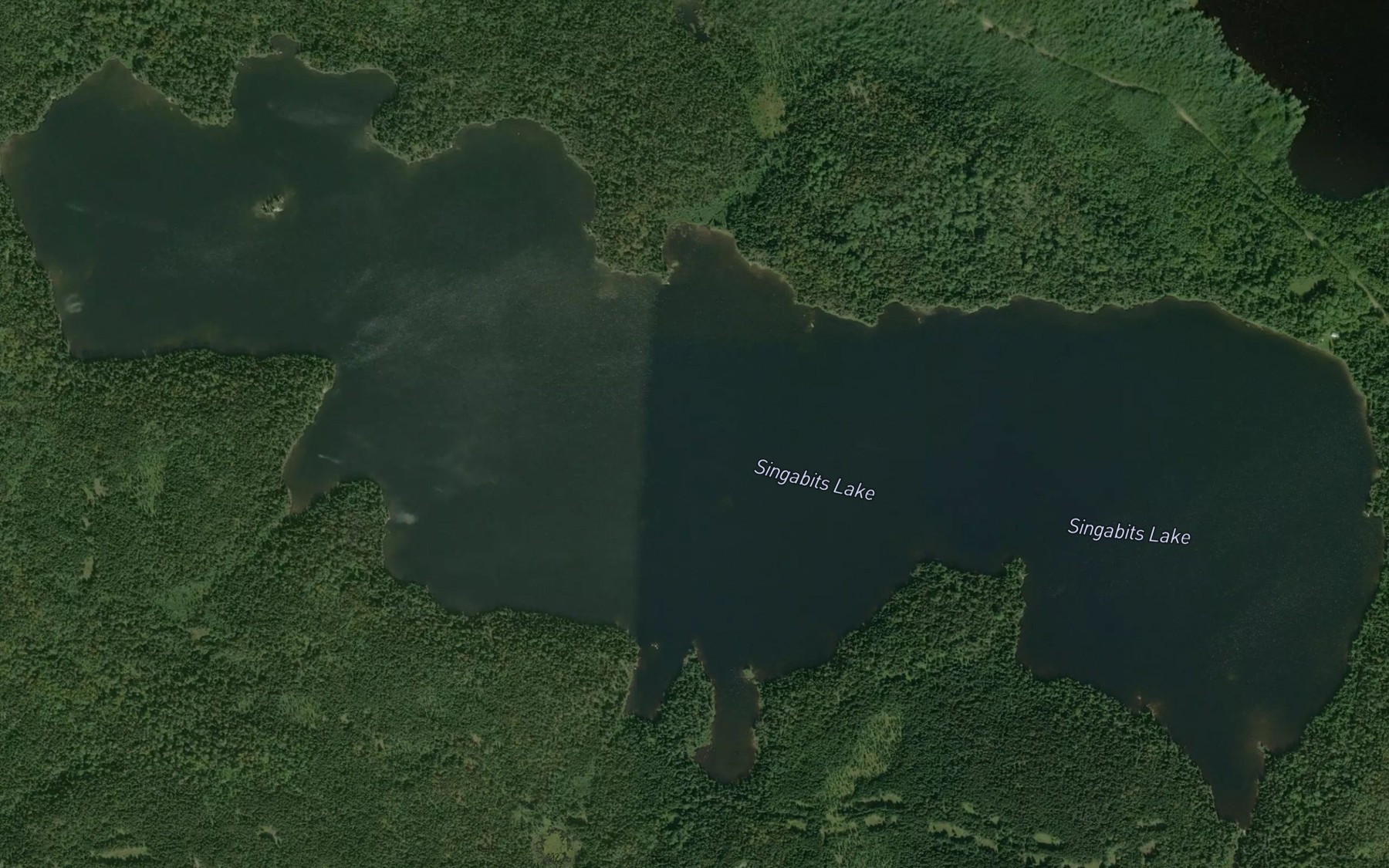 Satellite map of the Singabits Lake