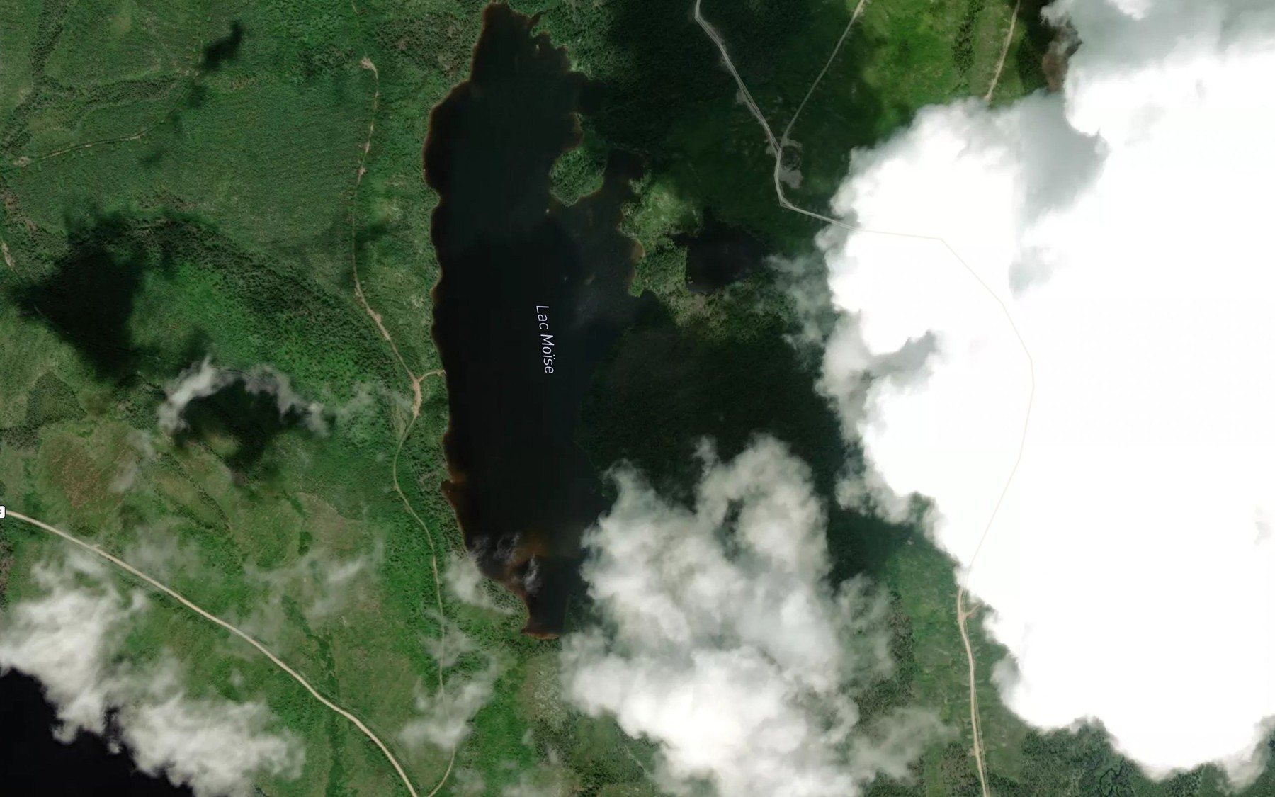 Satellite map of the Lac Moise