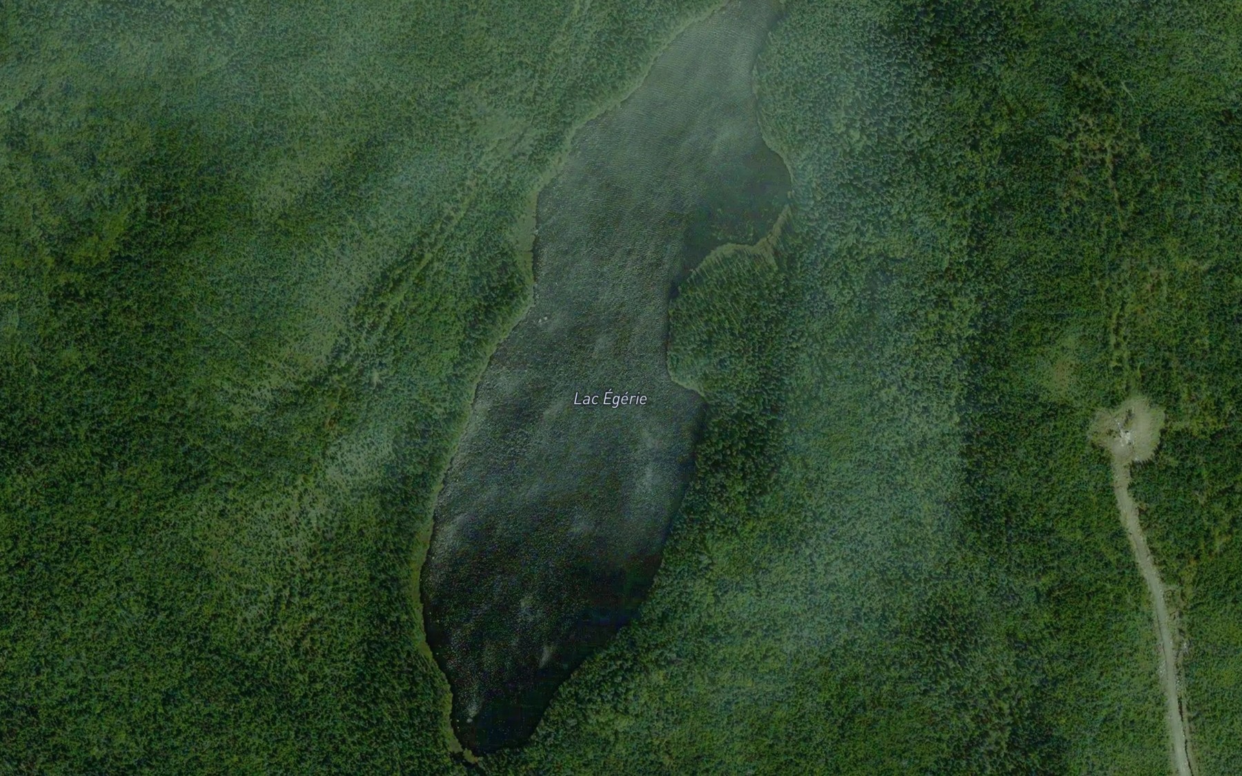 Satellite map of the Lac Egerie