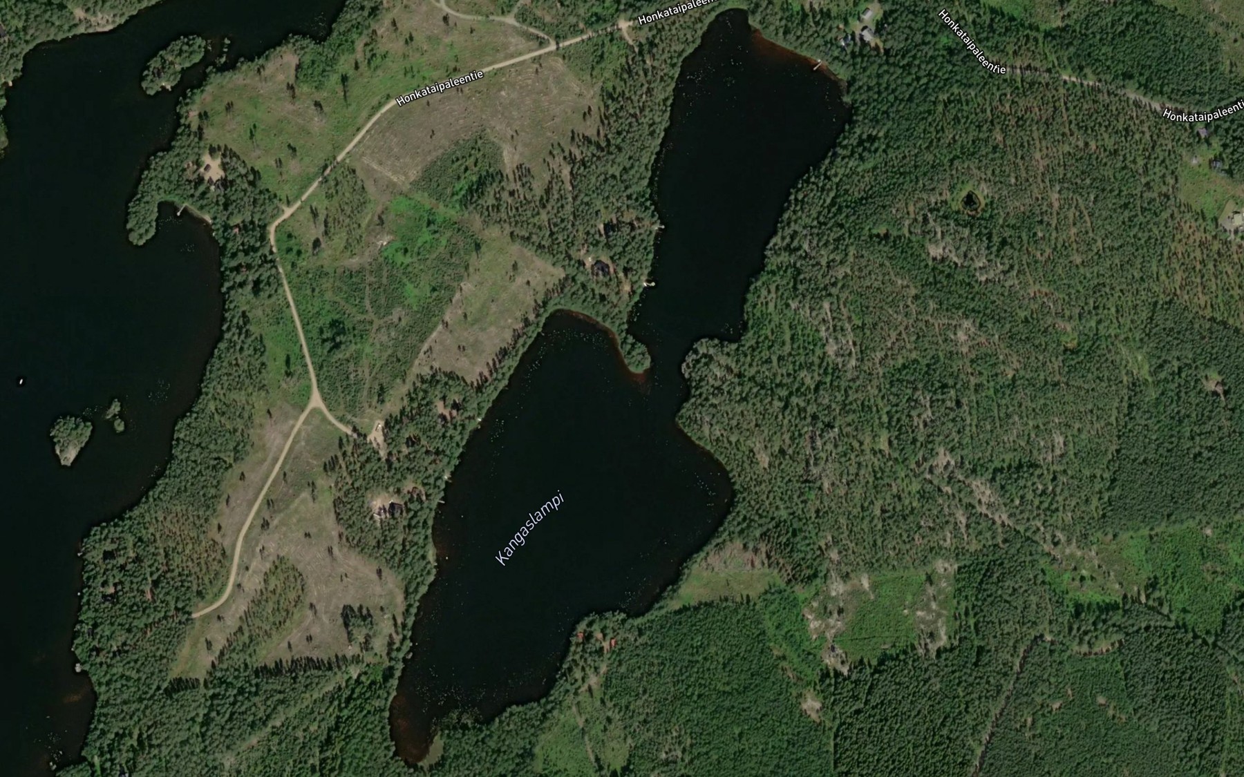 Satellite map of the Kangaslampi