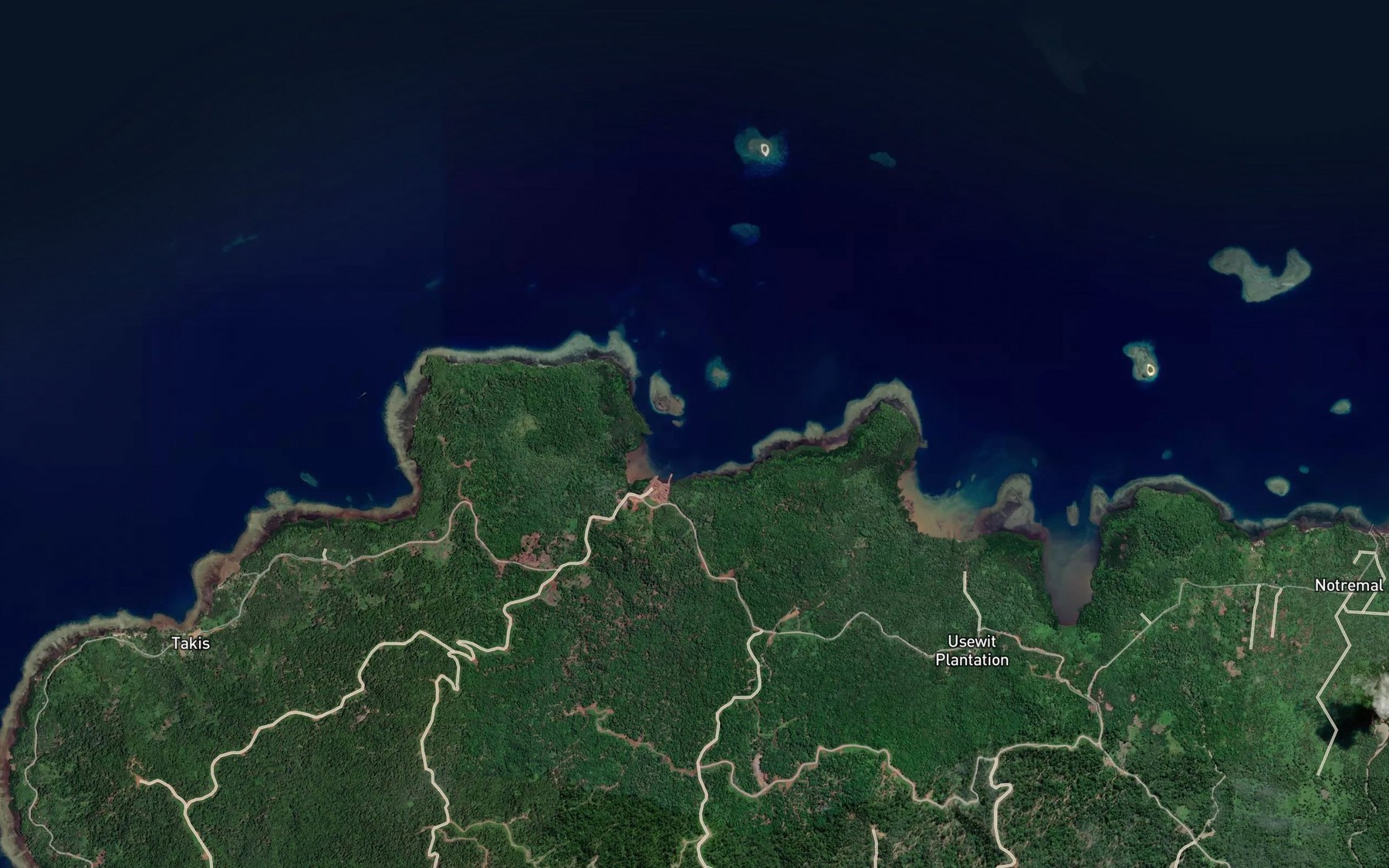Satellite map of the Tokusup Bay