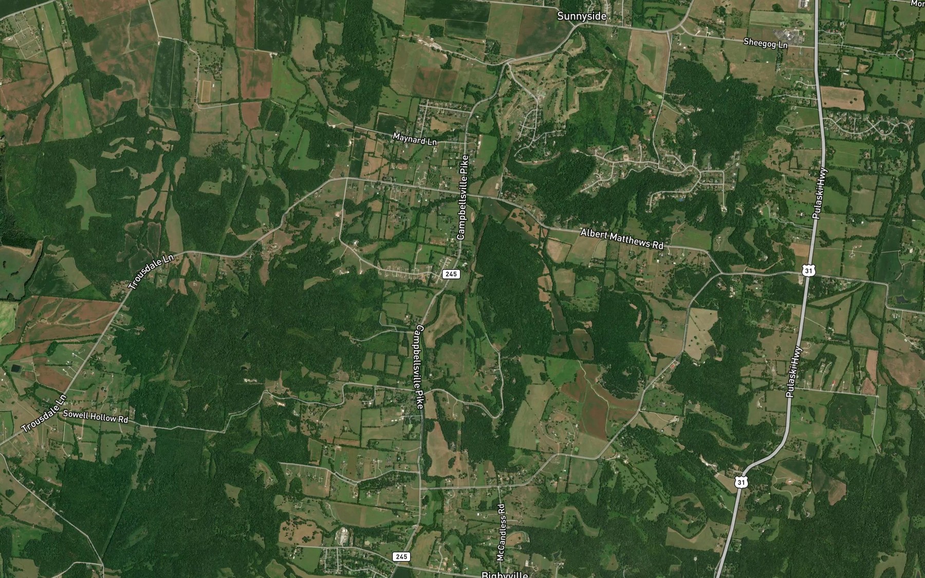 Satellite map of the Stauffer Pond Number Twenty