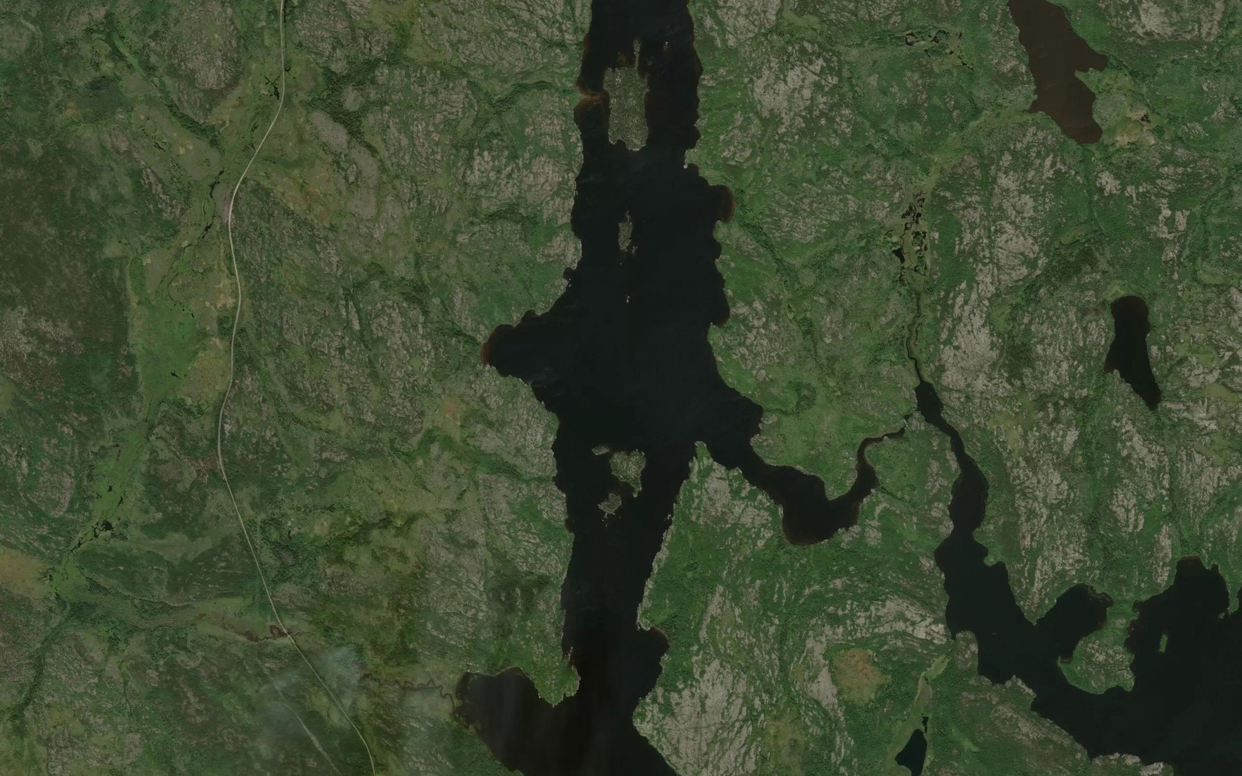 Satellite map of the Abrey Lake