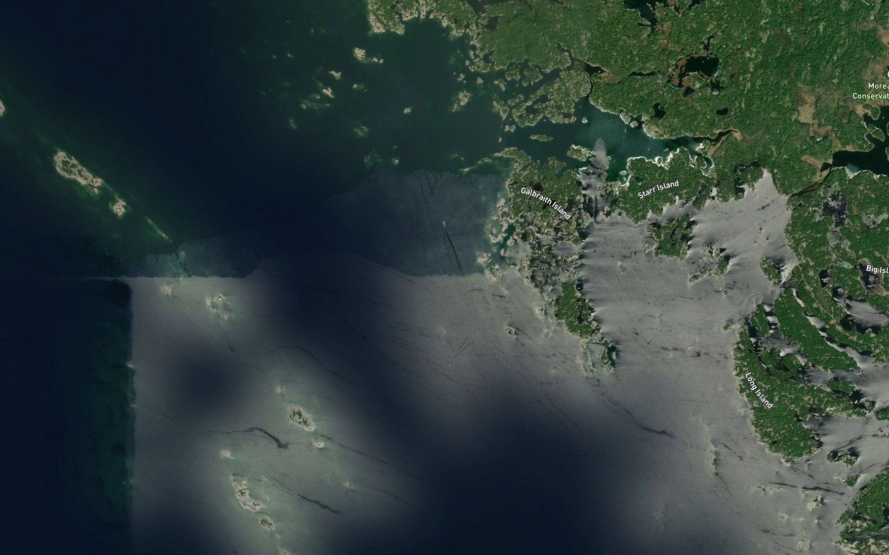 Satellite map of the Gibson Reef