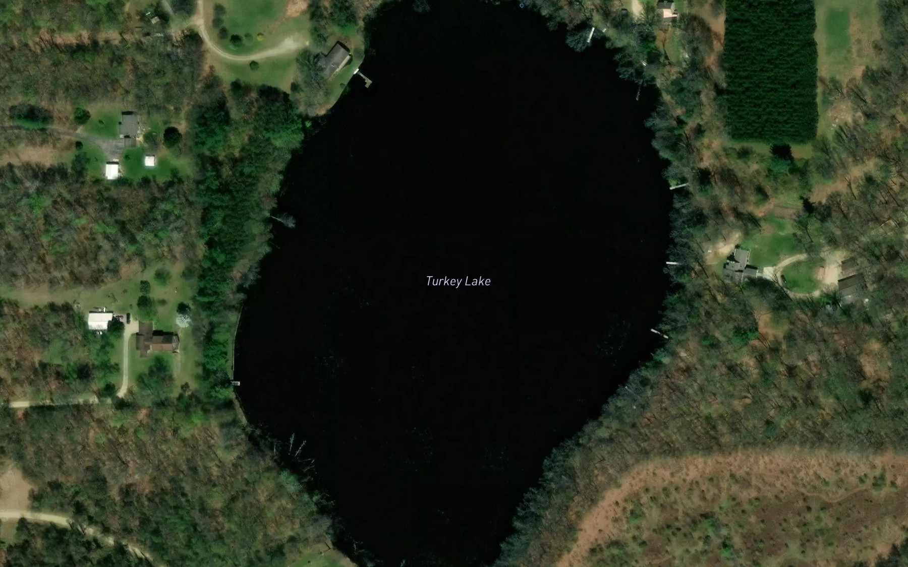 Satellite map of the Turkey Lake