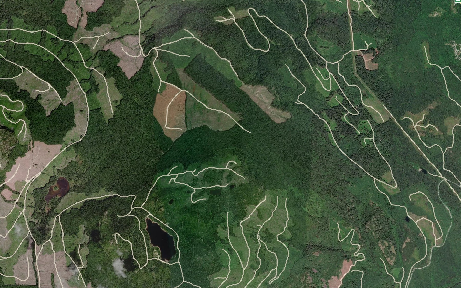Satellite map of the Brenton Lakes