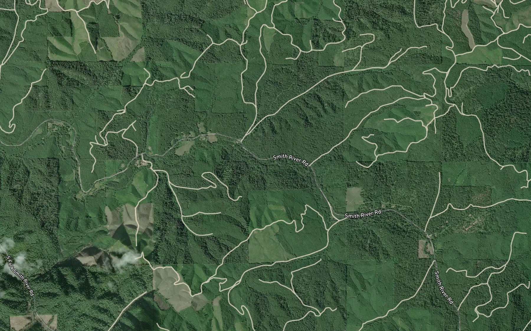 Satellite map of the Hall Creek