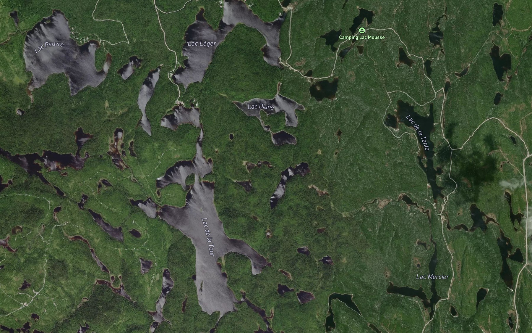 Satellite map of the Lac du Corbeau