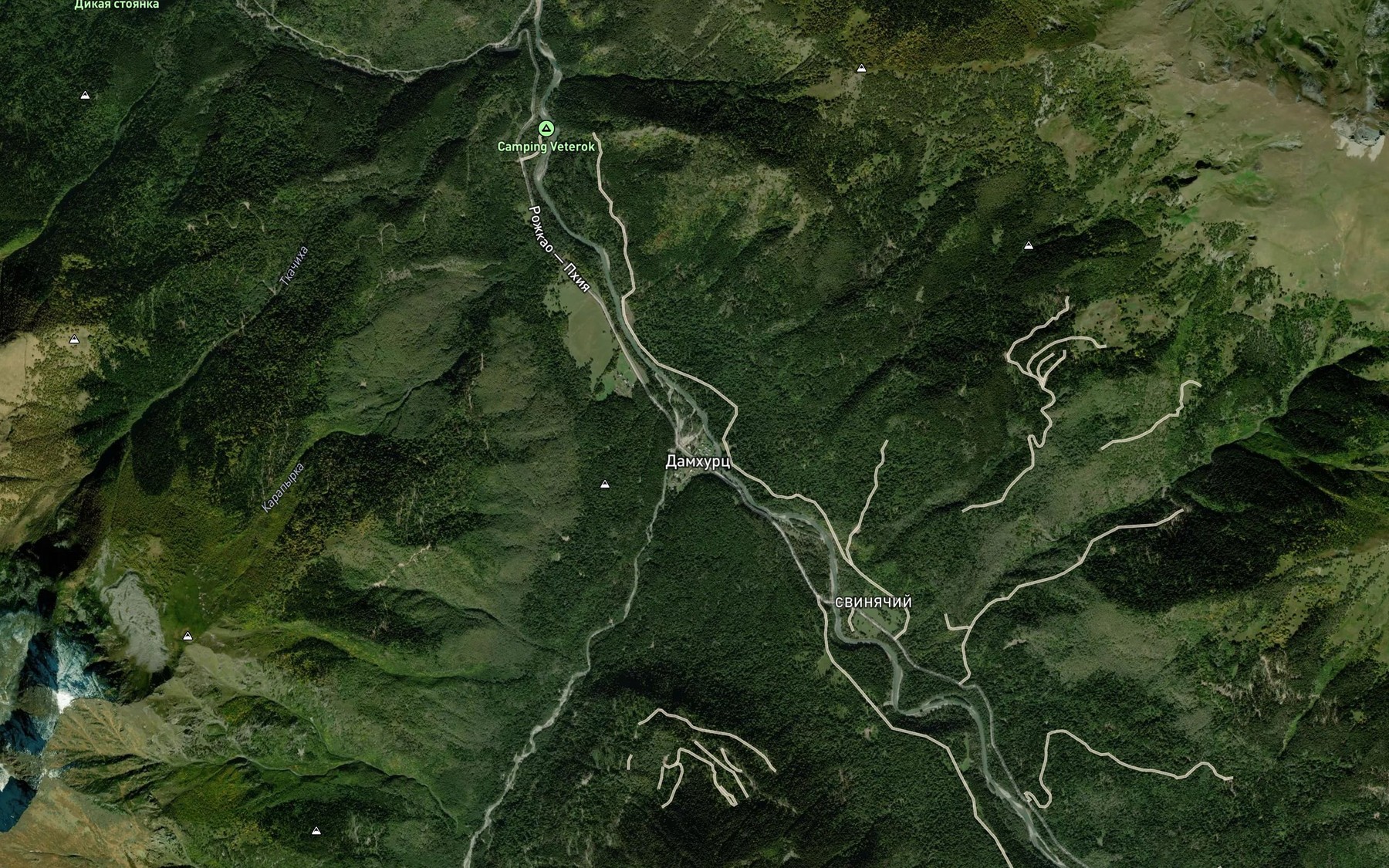 Satellite map of the Damkhurts