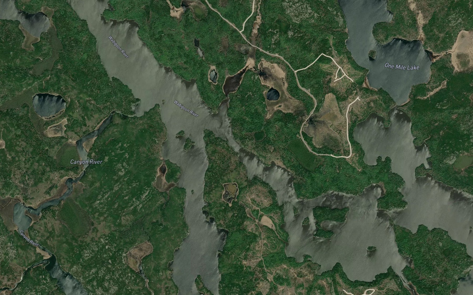 Satellite map of the Indian Dog Narrows