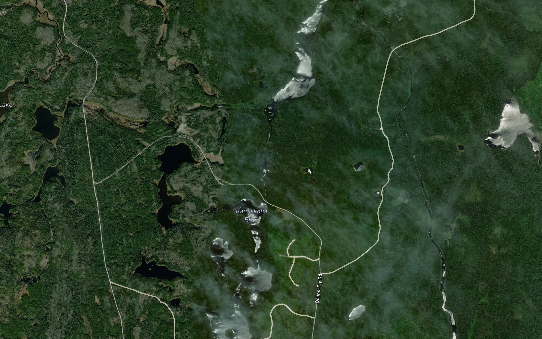 Satellite map of the Norma Lake