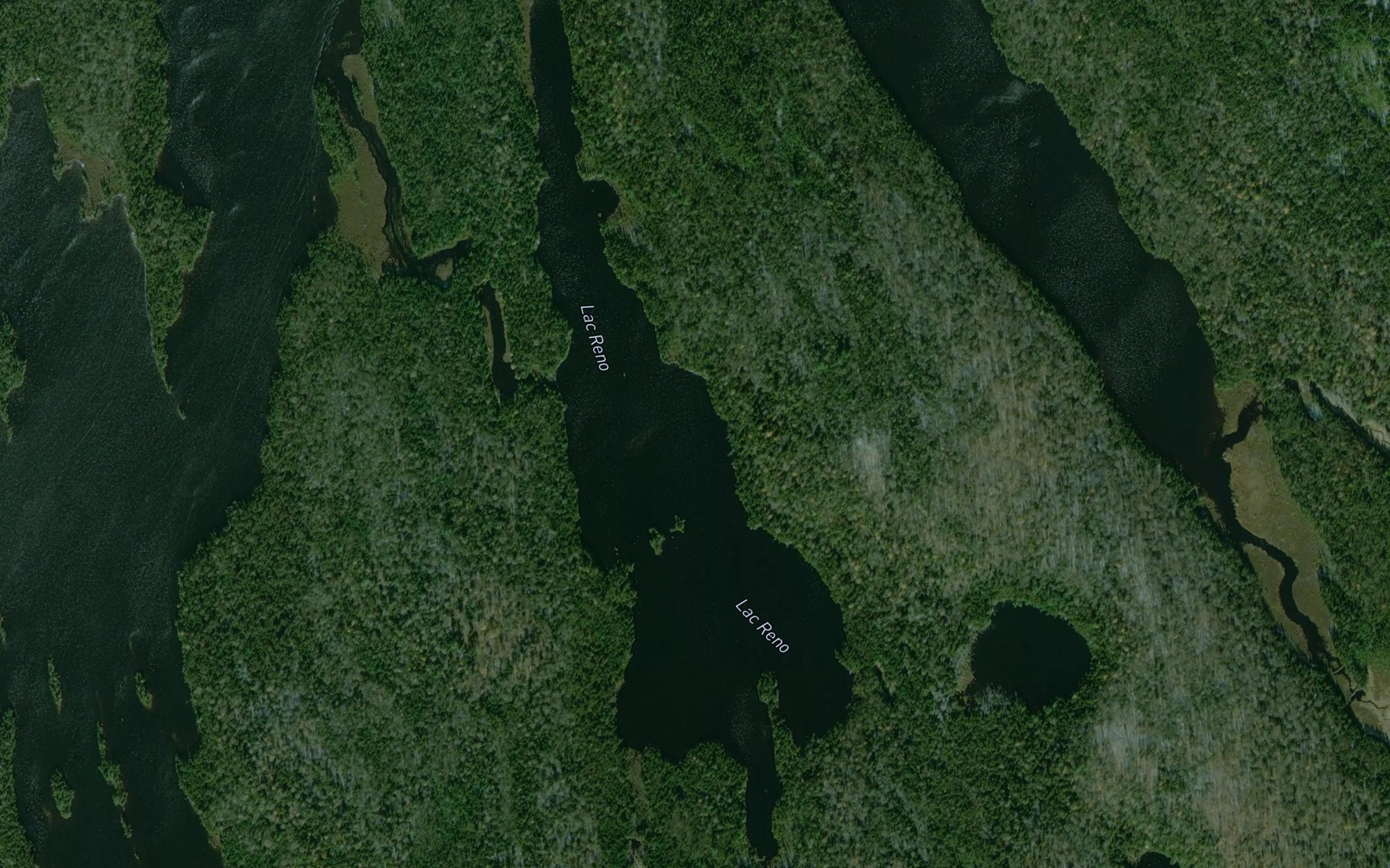 Satellite map of the Lac Reno