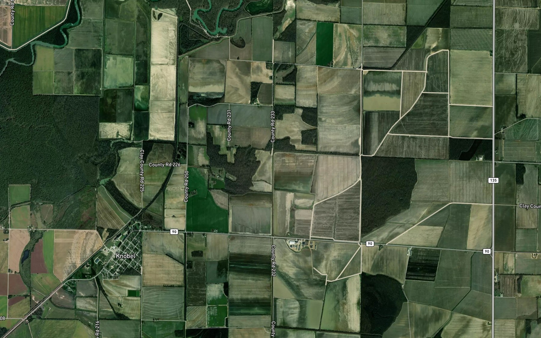 Satellite map of the Kramer Ditch