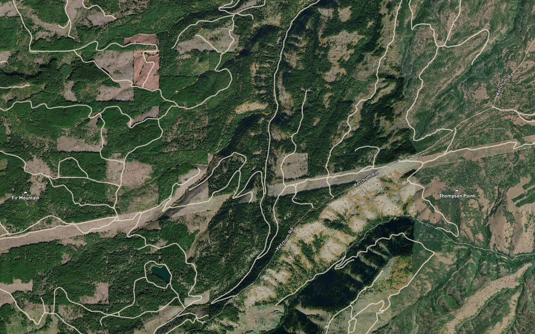 Satellite map of the Spring Creek