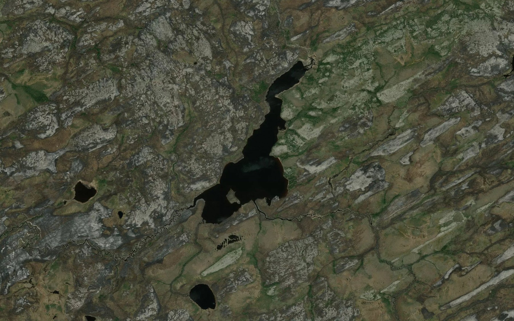 Satellite map of the Lac Ausaukwanuch