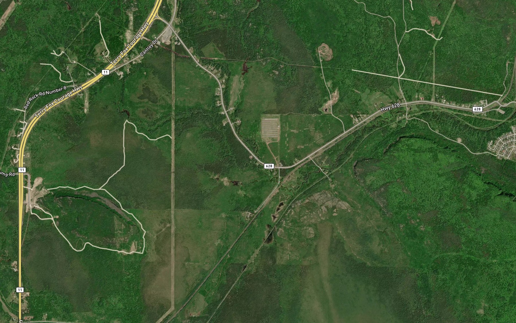 Satellite map of the South Trout Creek