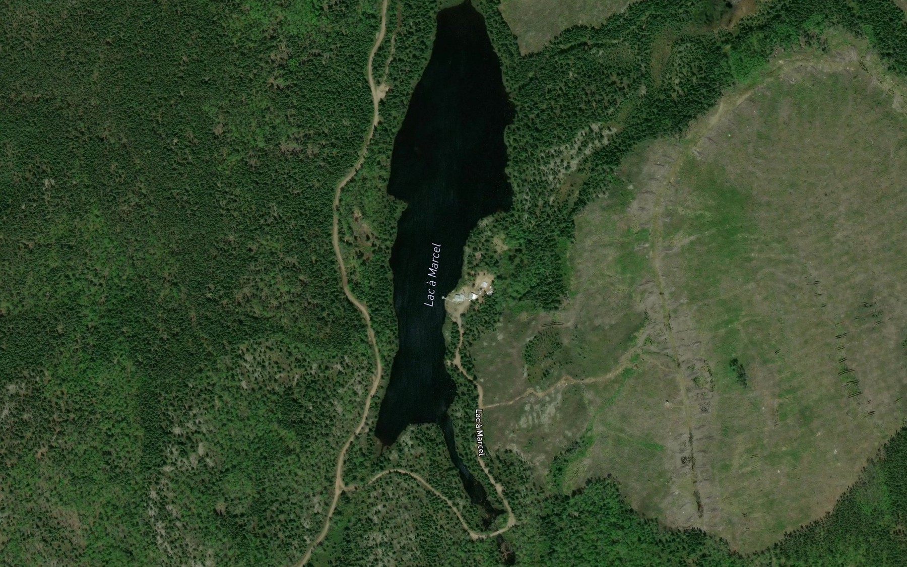 Satellite map of the Lac a Marcel