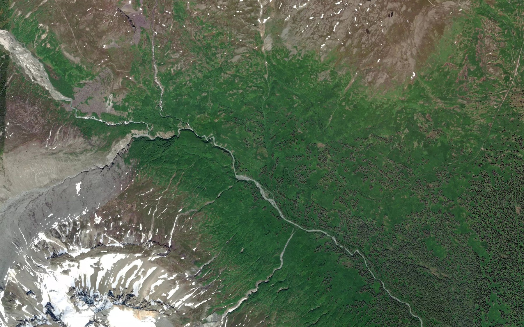 Satellite map of the Wilson Creek