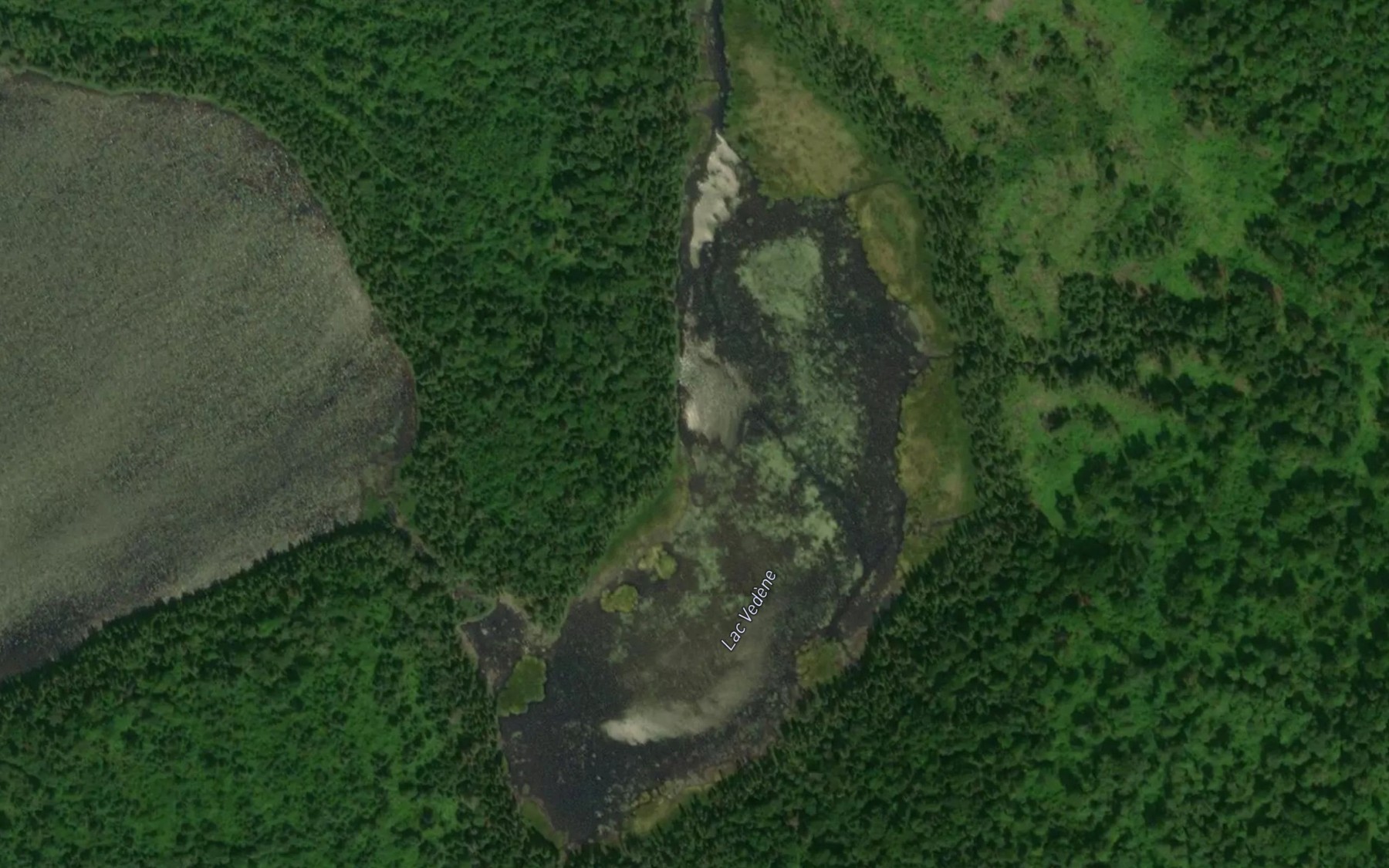 Satellite map of the Lac Vedene