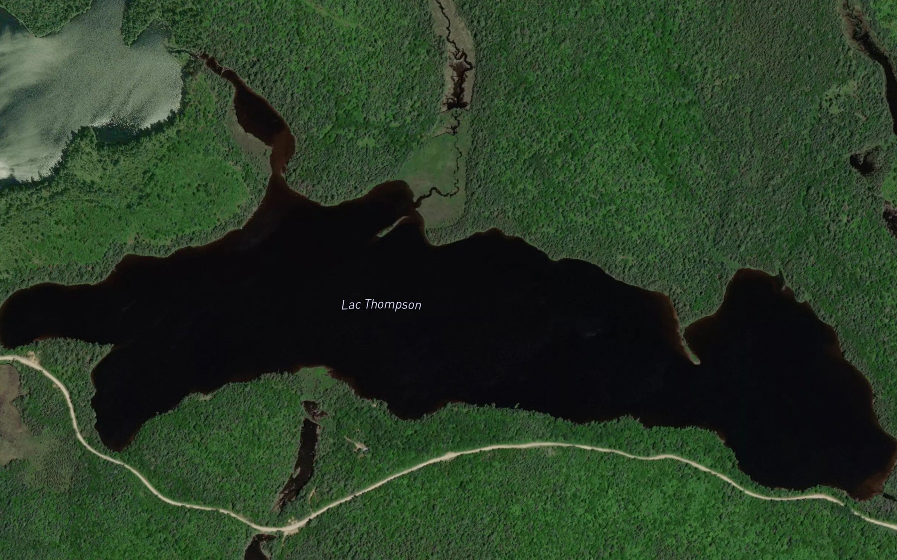 Satellite map of the Lac Thompson