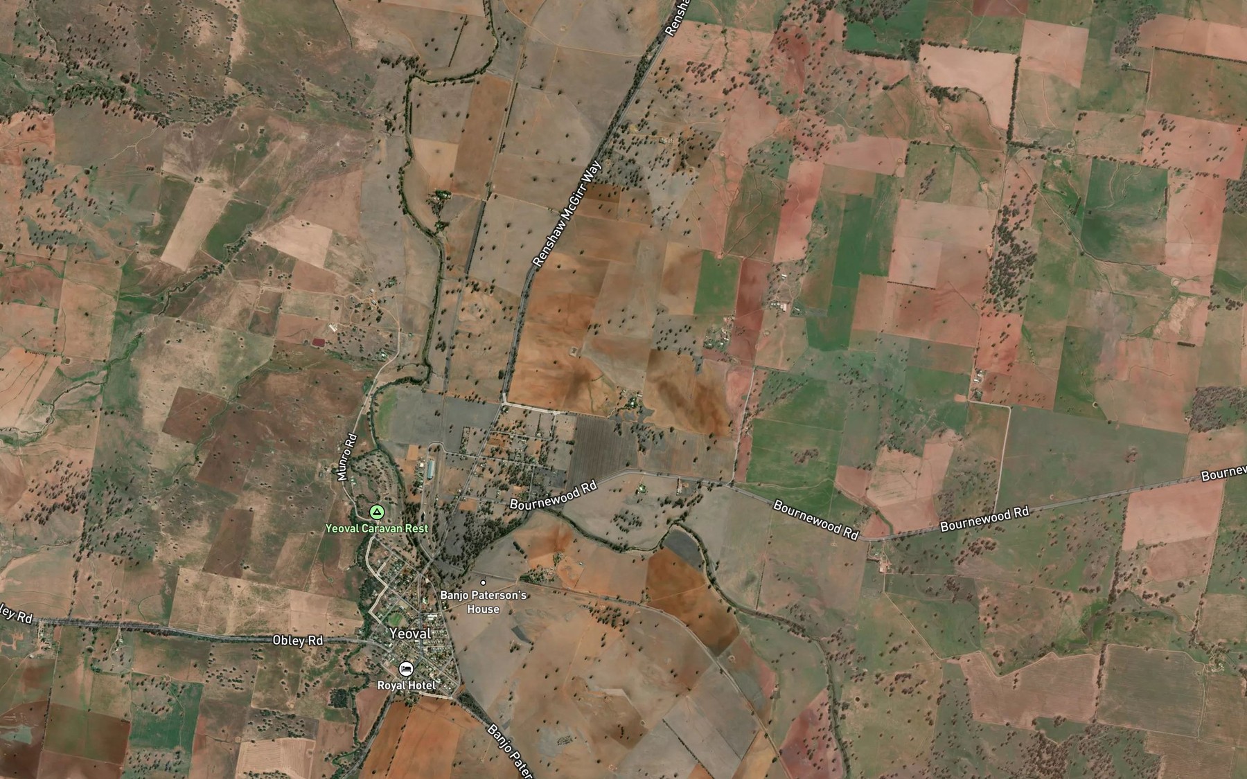 Satellite map of the Darigal Creek