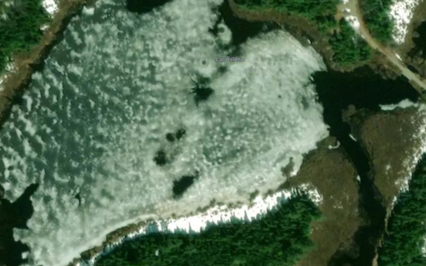 Satellite map of the Lac Billiers