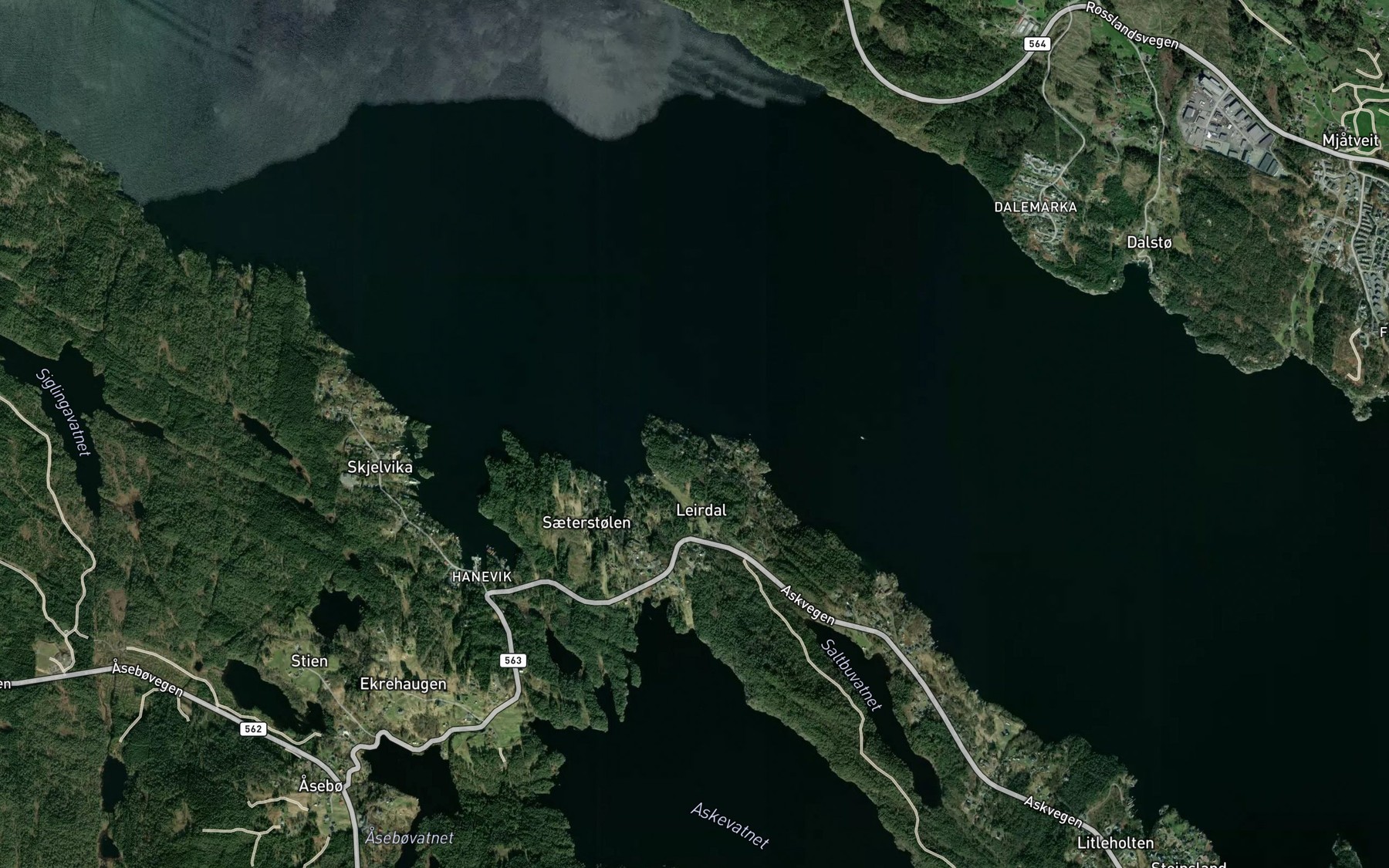 Satellite map of the Nordre Signalvika