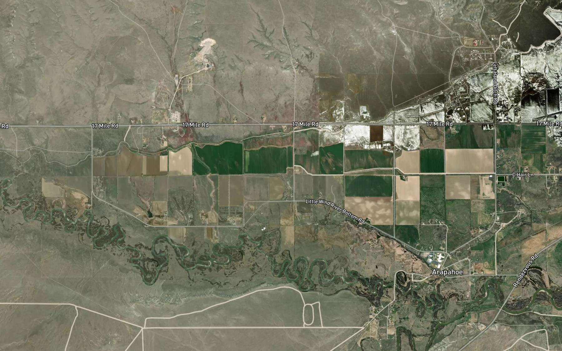 Satellite map of the Warren Drain