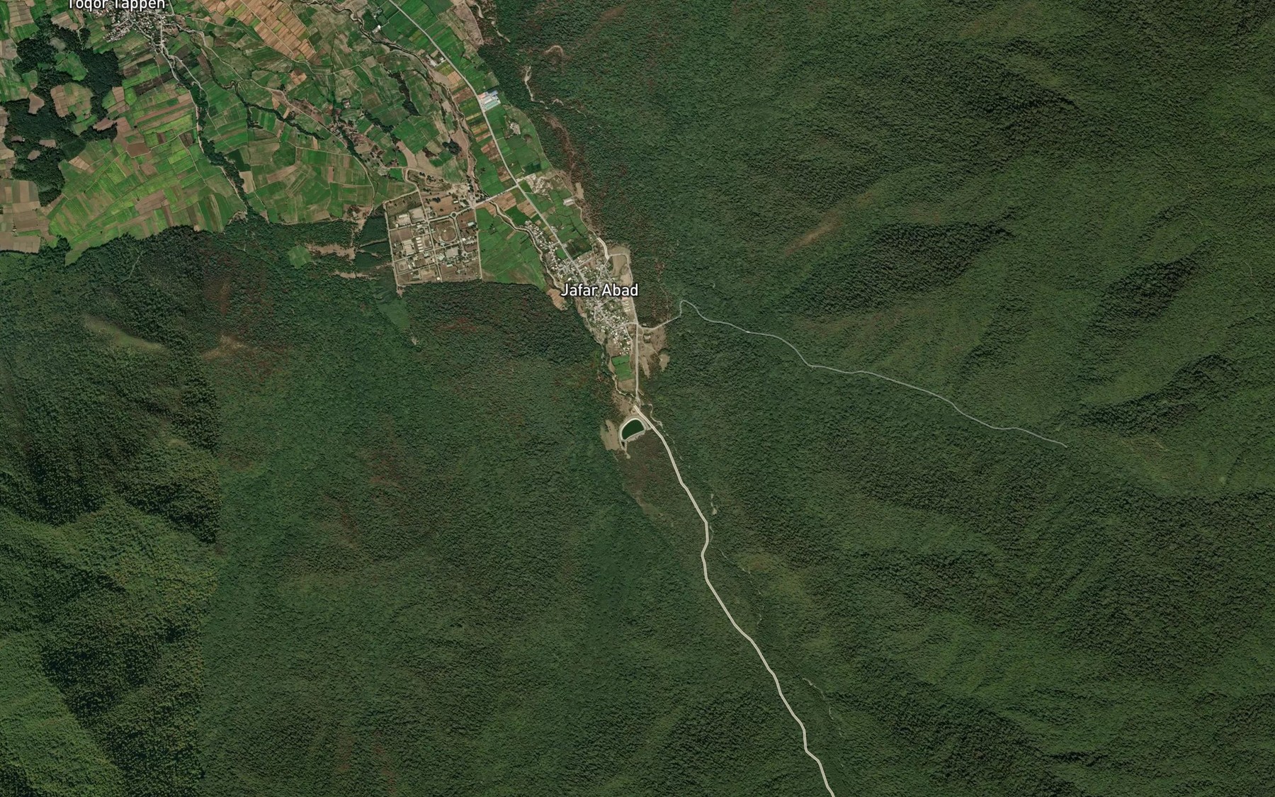 Satellite map of the Rudkhaneh-ye Lalehband