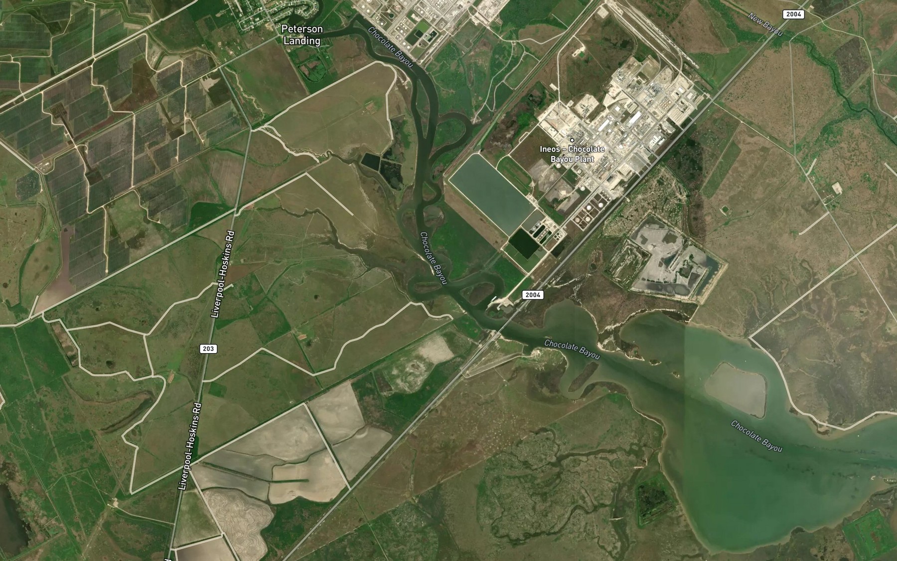 Satellite map of the Horseshoe Bend