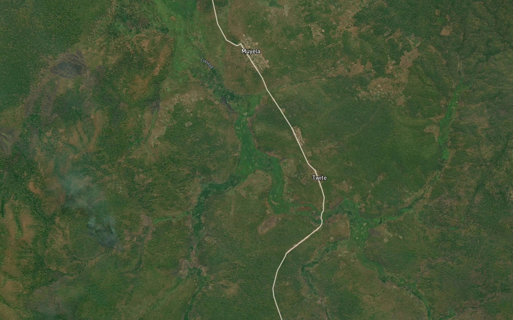Satellite map of the Gitshinje