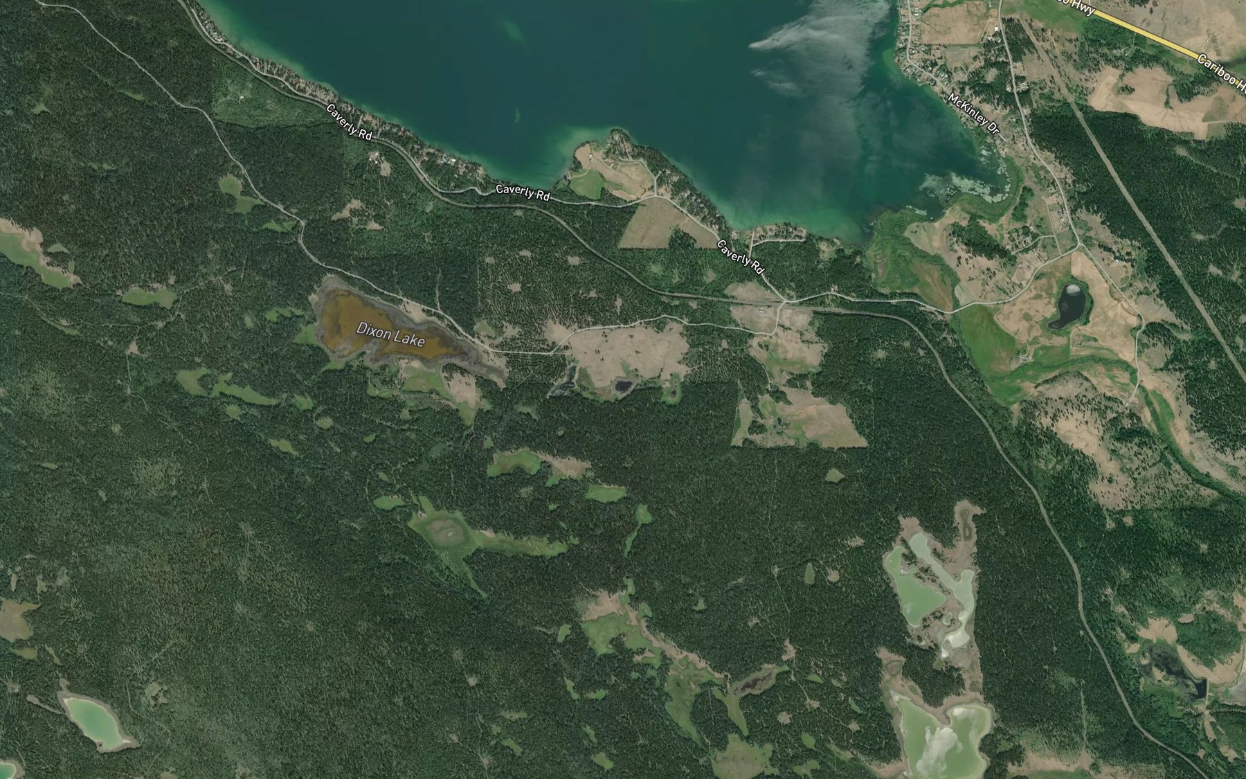 Satellite map of the Cope Lake