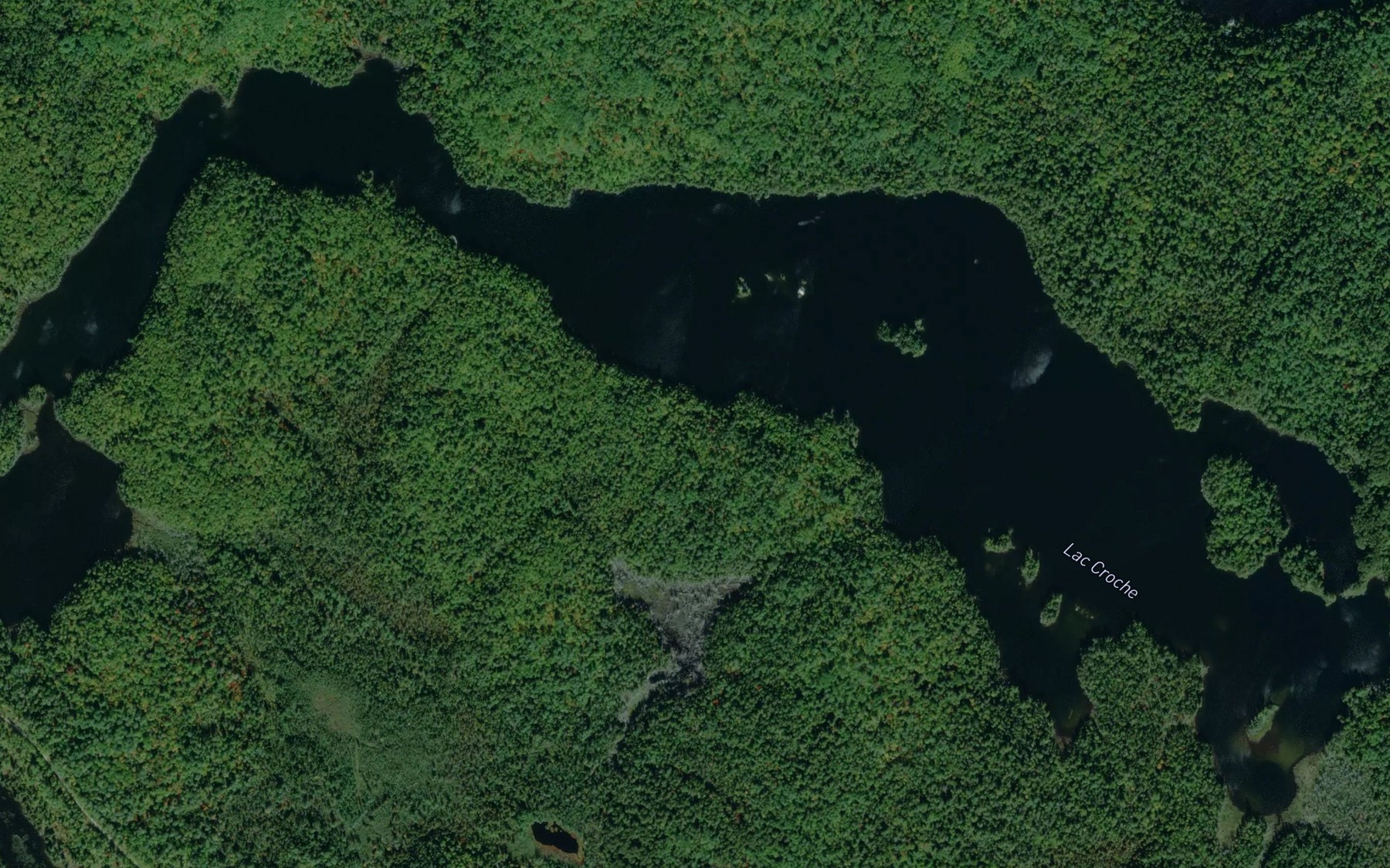 Satellite map of the Lac Croche