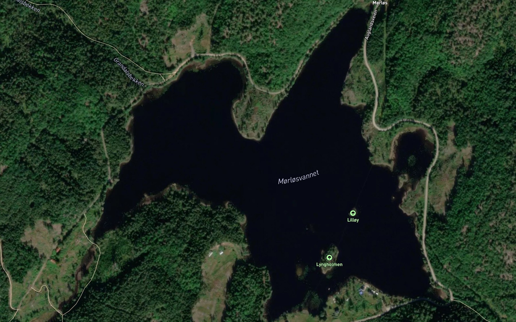 Satellite map of the Morlosvannet