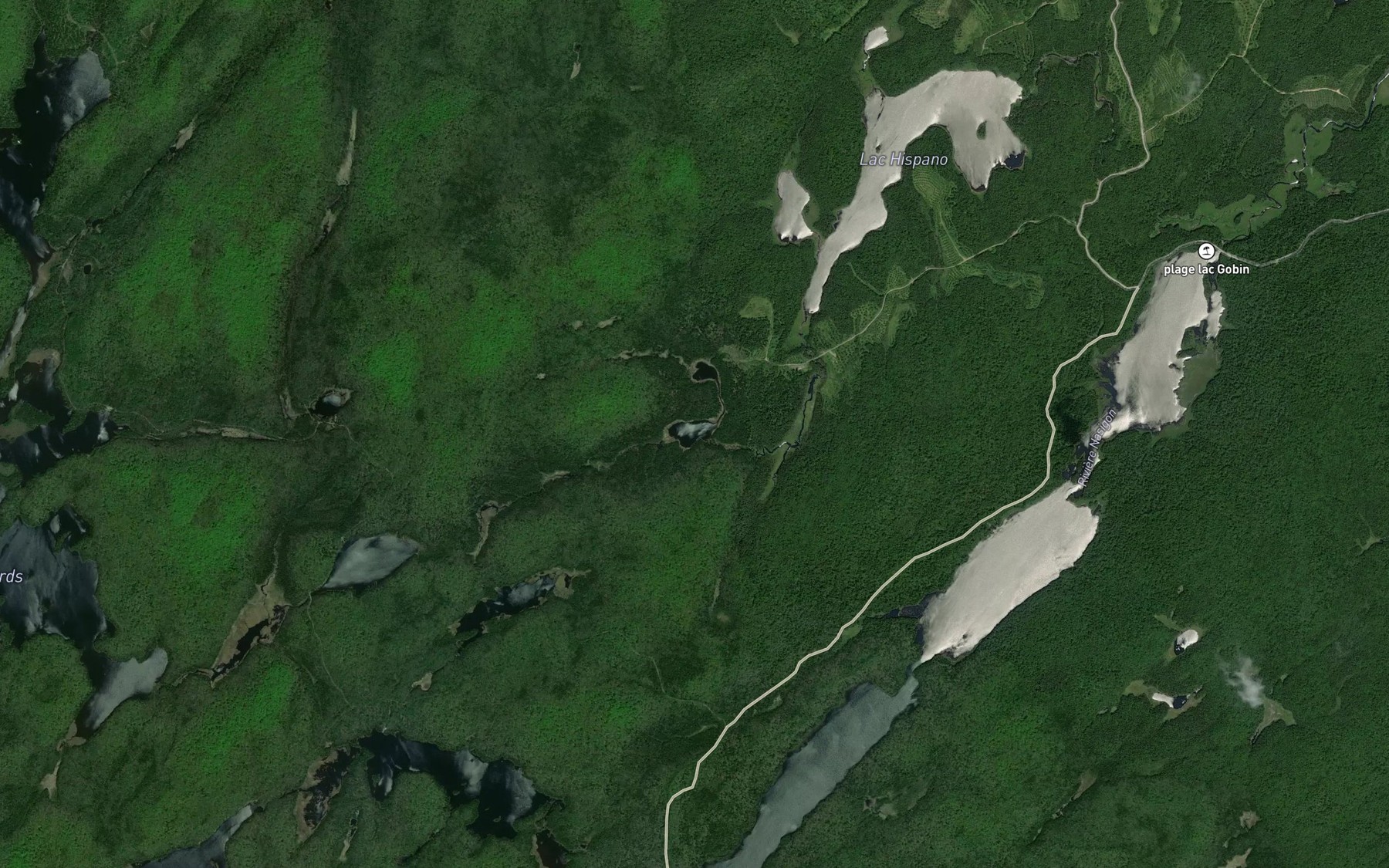 Satellite map of the Lac Marie-Reine