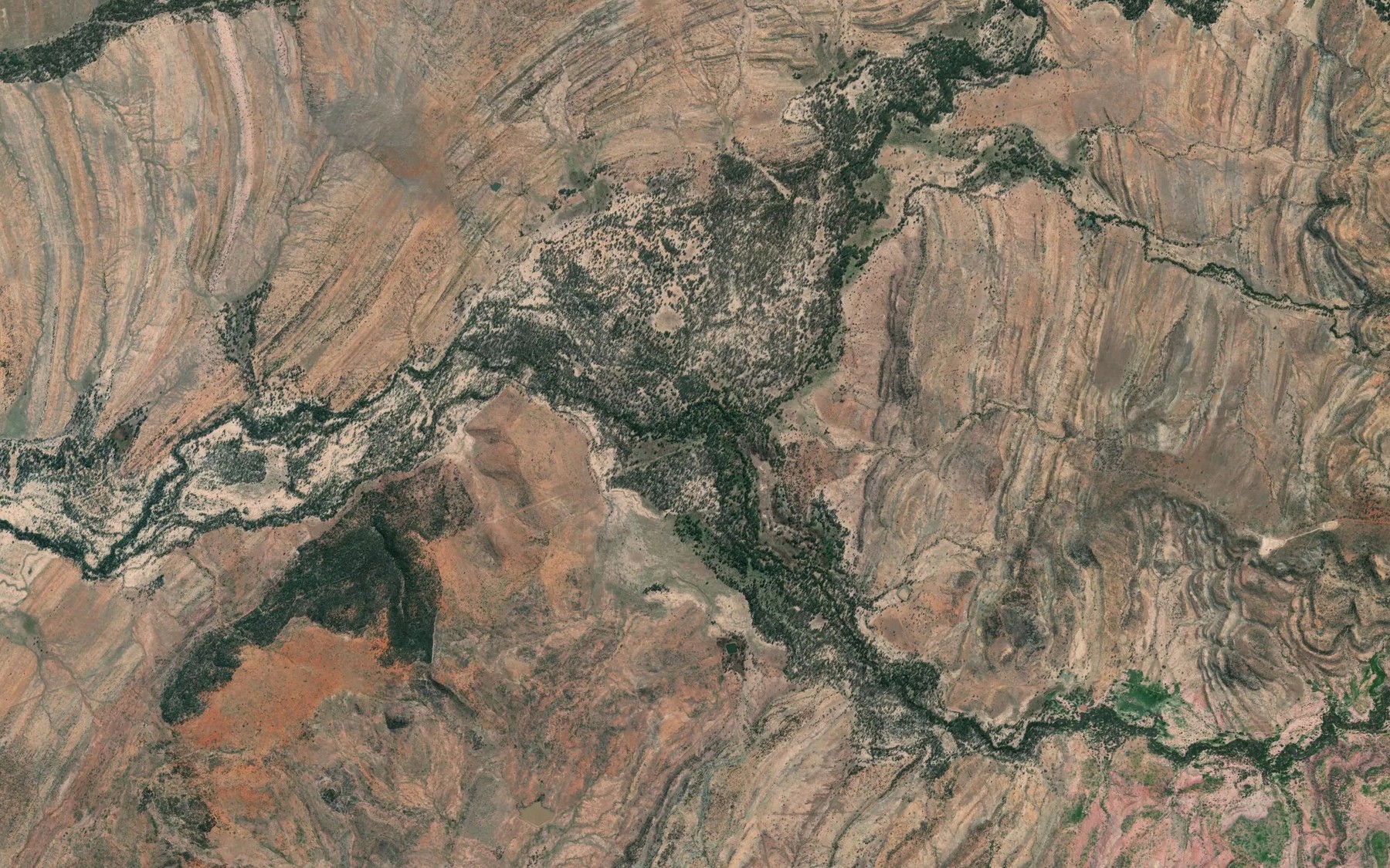 Satellite map of the Portwine Creek