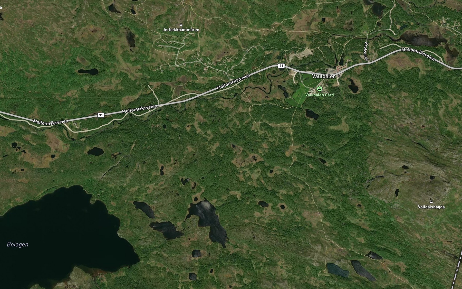 Satellite map of the Beverbekken