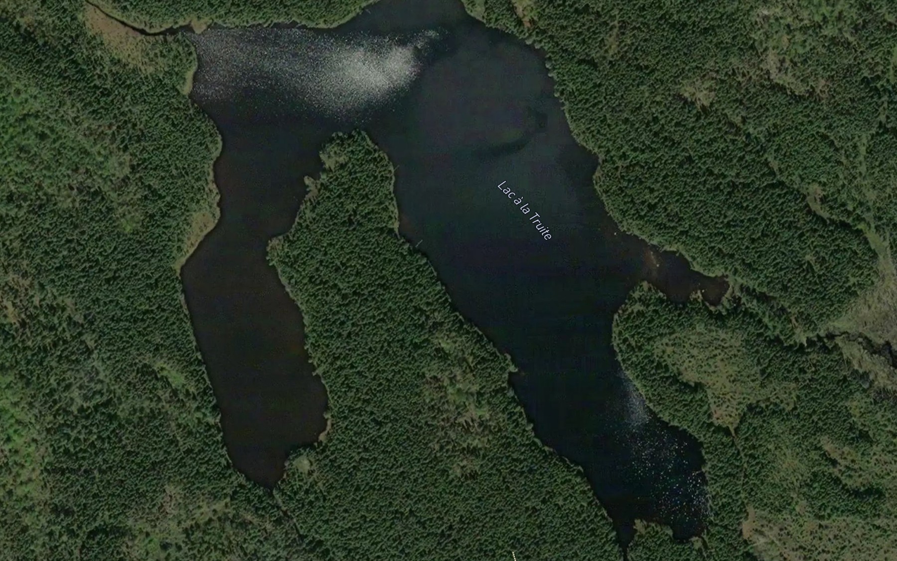 Satellite map of the Lac a la Truite