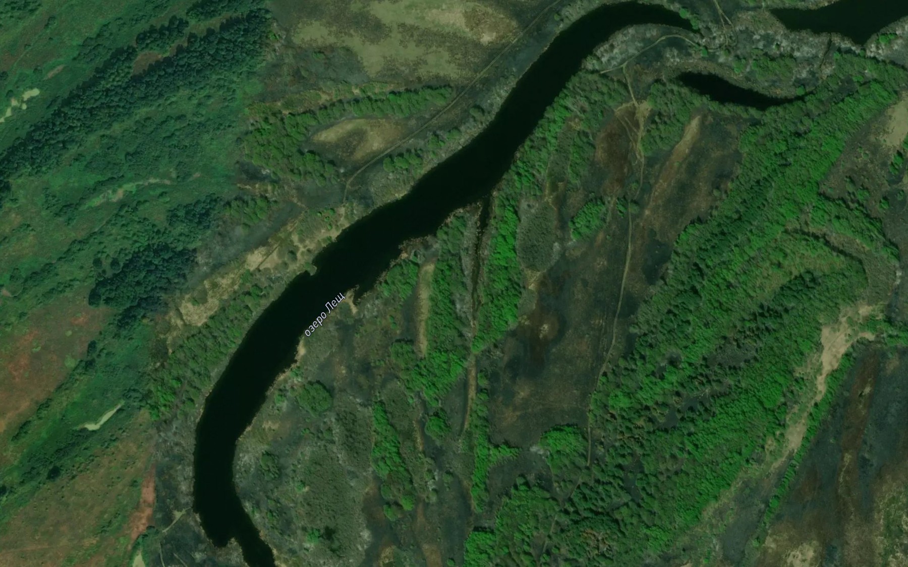 Satellite map of the Ozero Leshch