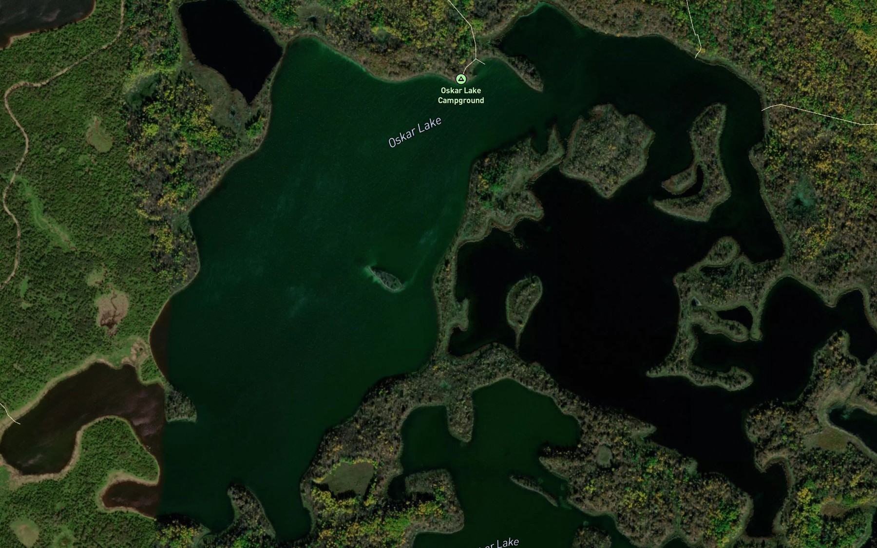 Satellite map of the Oskar Lake