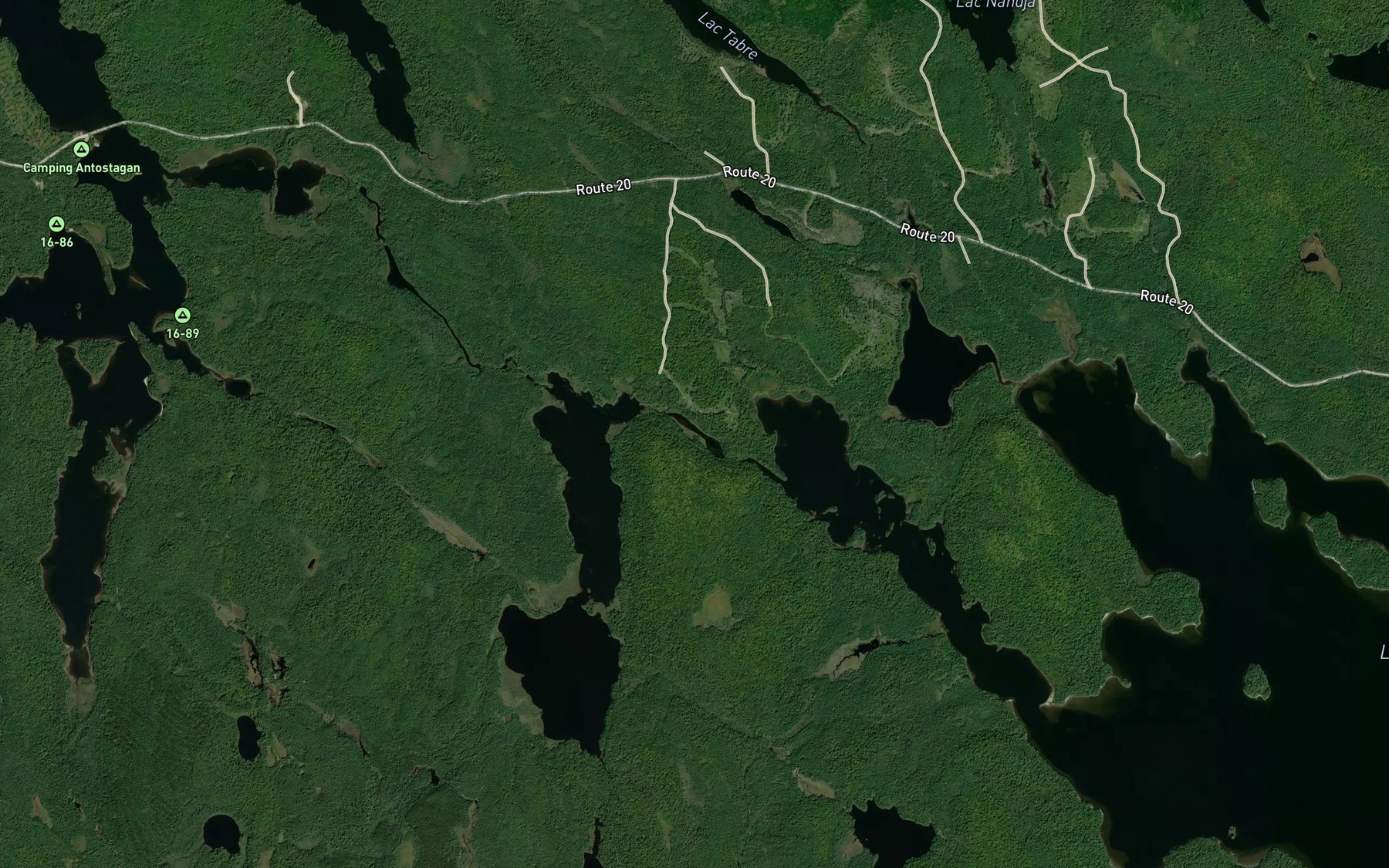 Satellite map of the Lac Davier