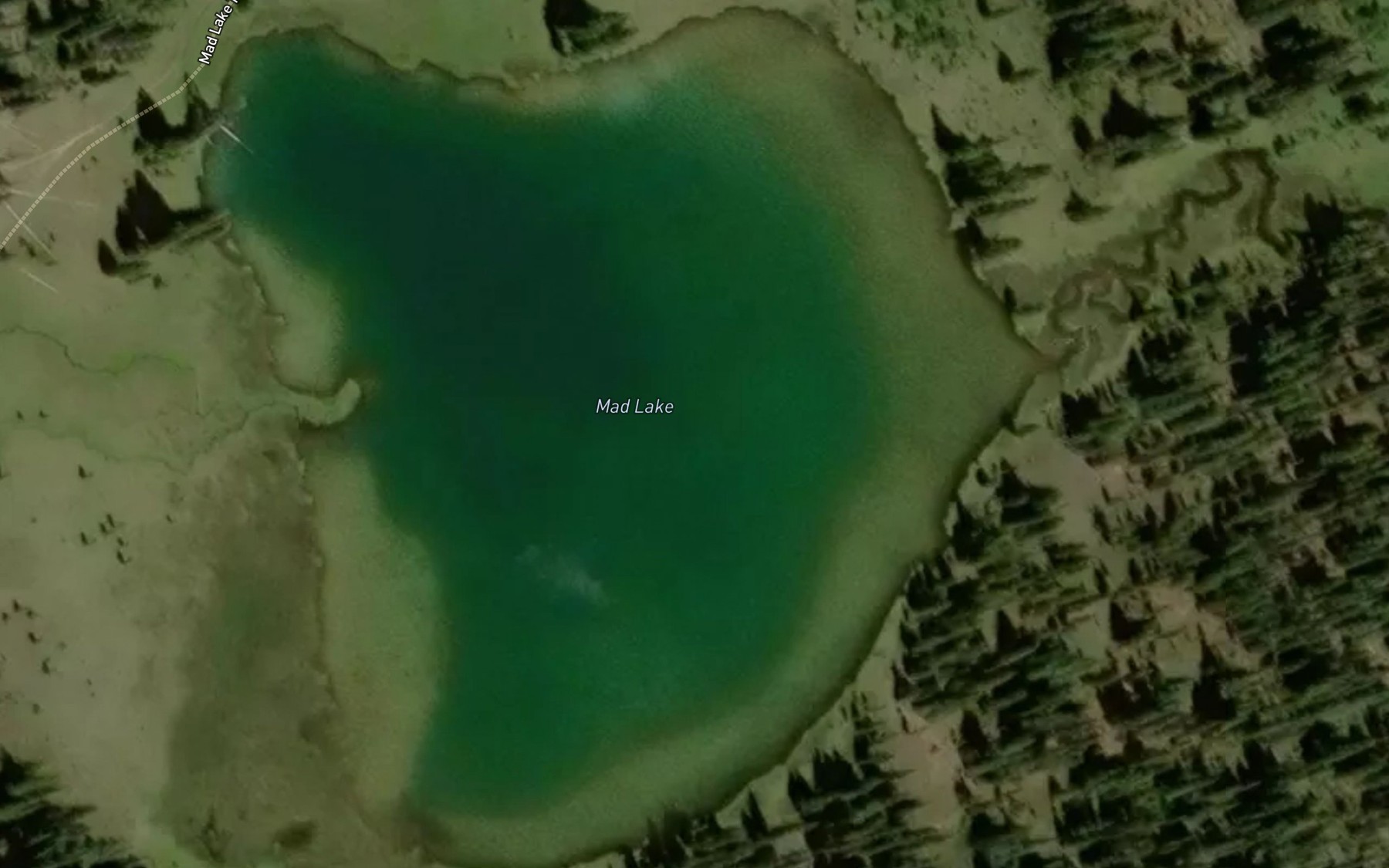 Satellite map of the Mad Lake