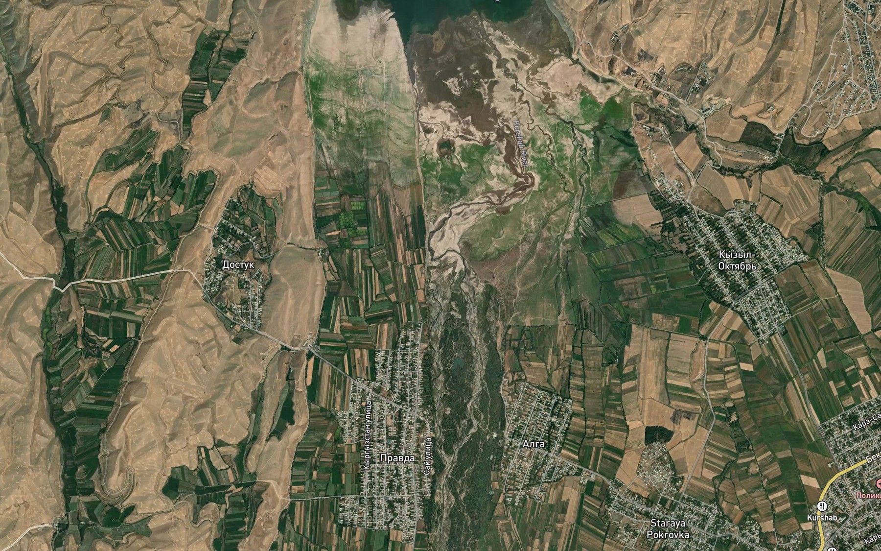 Satellite map of the Kurshab