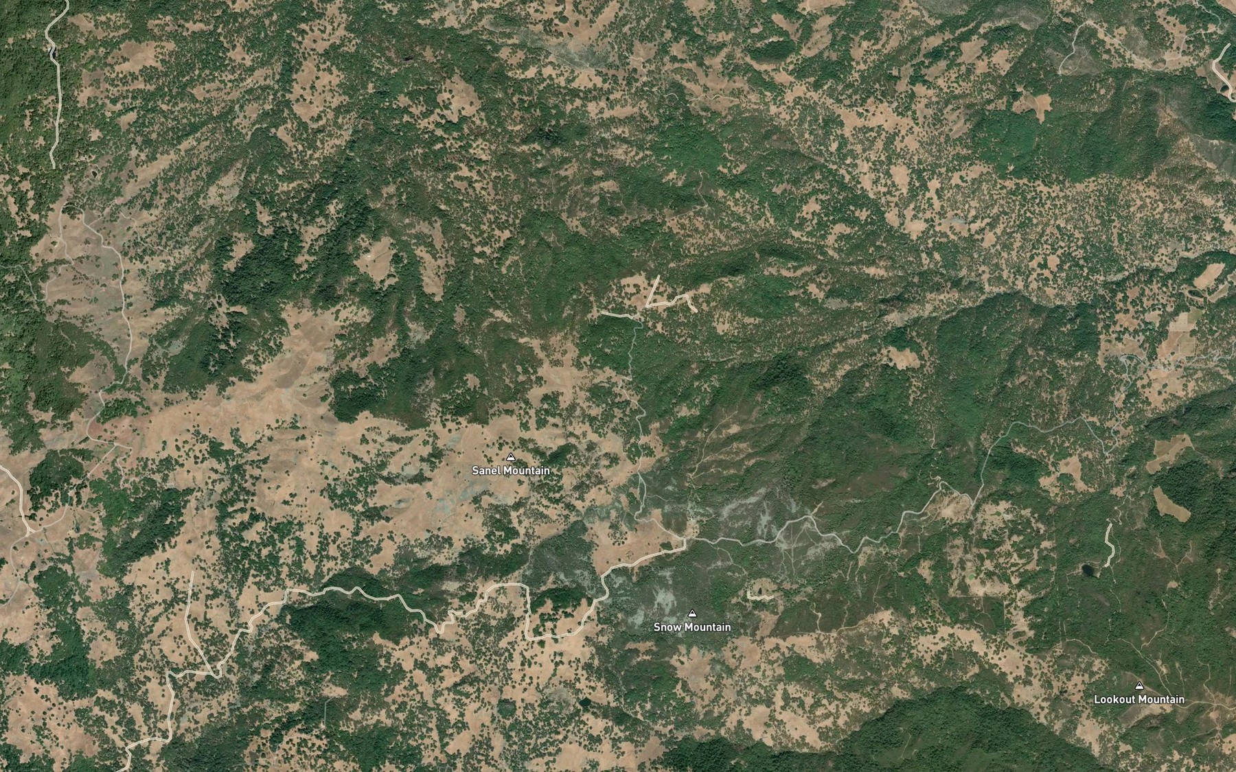 Satellite map of the Pregnant Spring