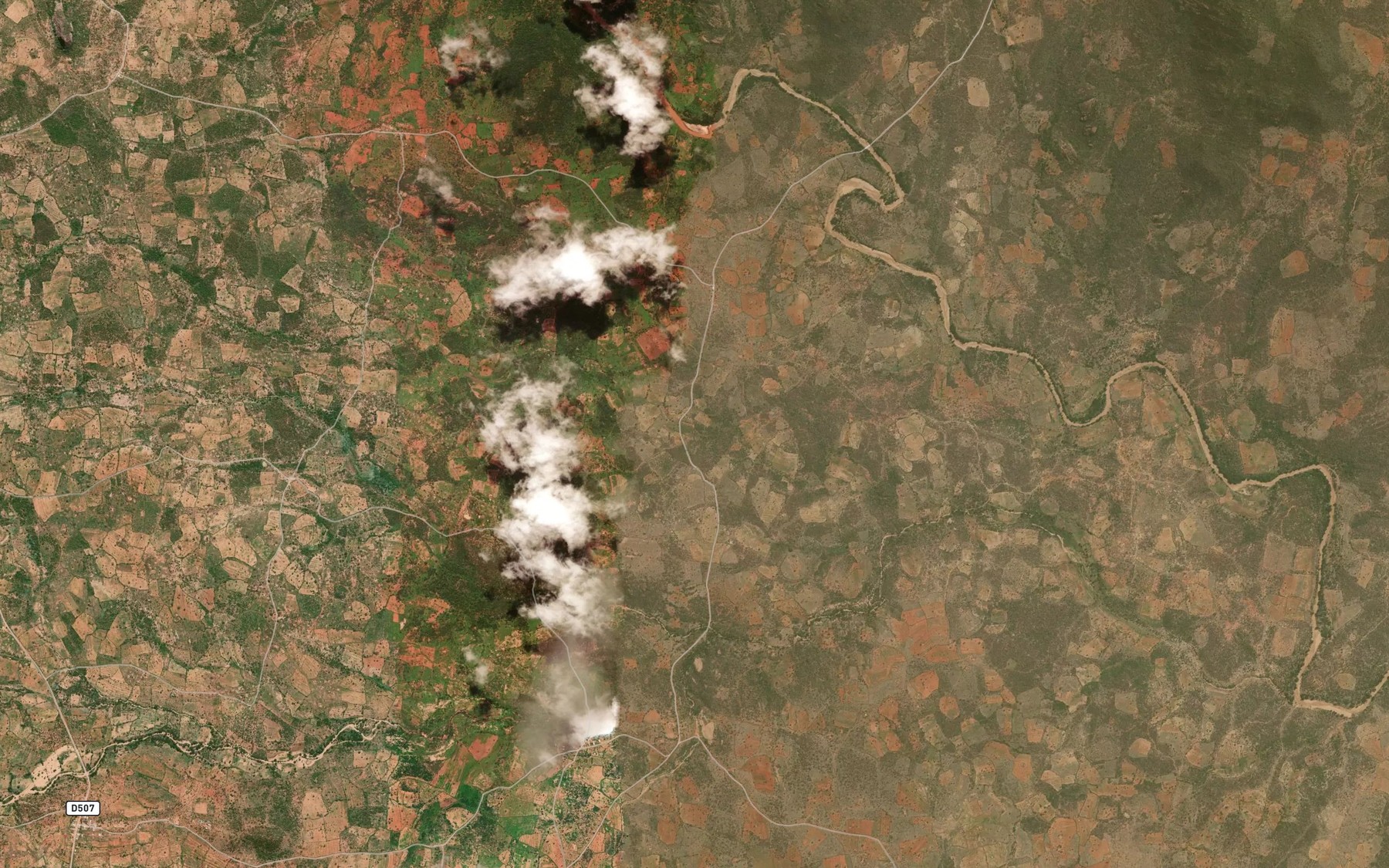 Satellite map of the Kambwa Dam