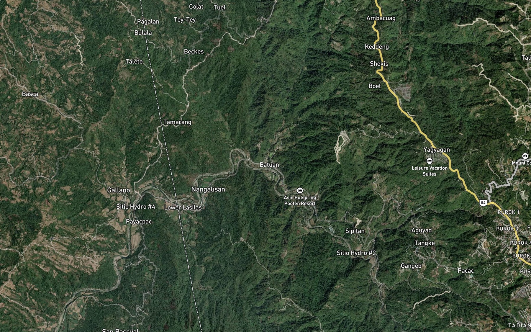 Satellite map of the Abuloy River